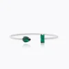 Caroline Svedbom Noelle Armband / Emerald – Rhodium