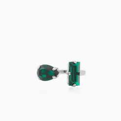 Caroline Svedbom Noelle Ring / Emerald – Rhodium