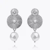 Caroline Svedbom Odessa Pearl Örhängen (Rhodium)
