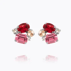Caroline Svedbom Petite Carolina Örhängen / Scarlet Combo (Rhodium)
