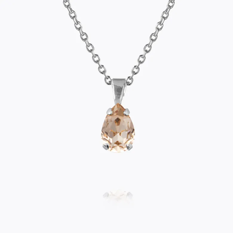 Caroline Svedbom Petite Drop Halsband / Light Silk (Rhodium)