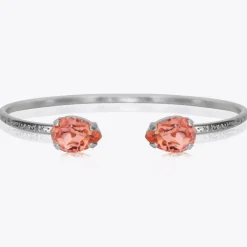 Caroline Svedbom Petite Drop Armband Rhodium / Rose Peach
