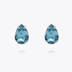 Caroline Svedbom Petite Drop Stud Halsband / Aquamarine (Rhodium)