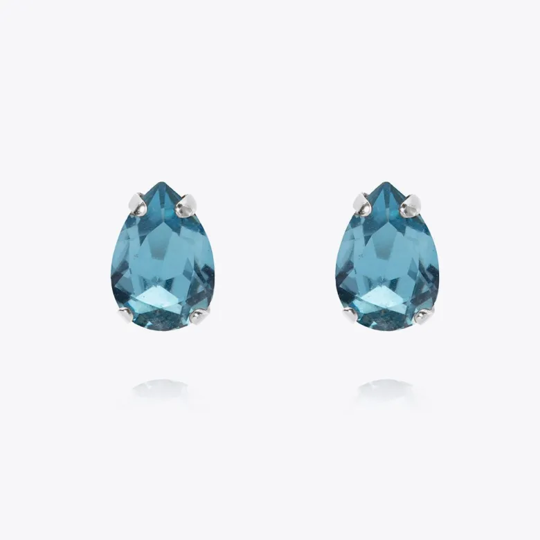 Caroline Svedbom Petite Drop Stud Halsband / Aquamarine (Rhodium)