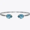 Caroline Svedbom Petite Drop Armband Rhodium / Aquamarine