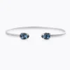Caroline Svedbom Petite Drop Armband, Denim Blue – Rhodium