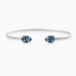Caroline Svedbom Petite Drop Armband, Denim Blue – Rhodium