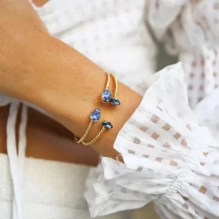 Caroline Svedbom Petite Drop Armband/ Lapis (Rhodium)
