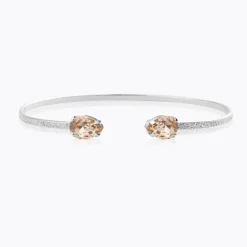 Caroline Svedbom Petite Drop Armband / Light Silk (Rhodium)