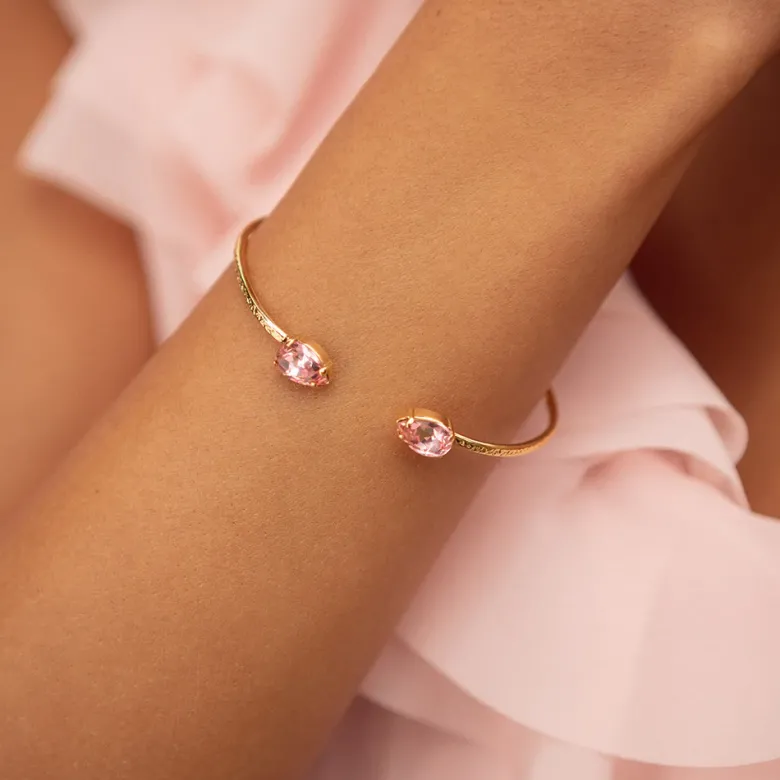 Caroline Svedbom Petite Drop Armband / Light Rose (Guld)