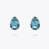 Caroline Svedbom Petite Drop Stud Örhängen / Aquamarine (Guld)