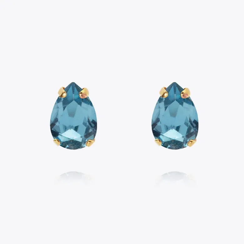 Caroline Svedbom Petite Drop Stud Örhängen / Aquamarine (Guld)