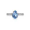 Caroline Svedbom Petite Drop Ring / Lapis (Rhodium)