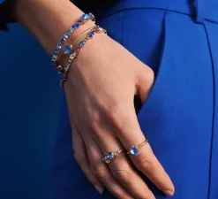 Caroline Svedbom Petite Drop Ring / Lapis (Rhodium)