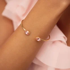 Caroline Svedbom Petite Drop Armband / Light Rose (Rhodium)