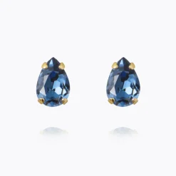 Caroline Svedbom Petite Drop Örhängen, Denim Blue -Guld