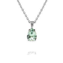 Caroline Svedbom Petite Drop Halsband / Chrysolite (Rhodium)