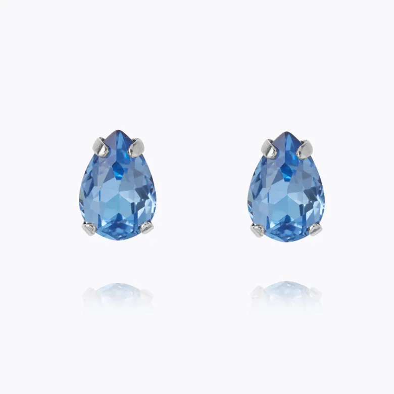 Caroline Svedbom Petite Drop Örhängen / Lapis (Rhodium)