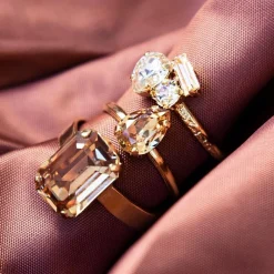 Caroline Svedbom Petite Drop Ring / Light Colorado Topaz (Guld)
