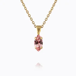 Caroline Svedbom Petite Navette Halsband/ Light Rose (Guld)