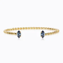 Caroline Svedbom Petite Navette Armband / Denim Blue (Guld)