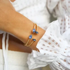 Caroline Svedbom Petite Navette Armband / Denim Blue (Guld)
