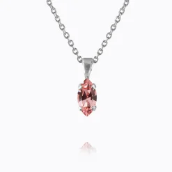 Caroline Svedbom Petite Navette Halsband/ Light Rose (Rhodium)