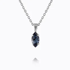 Caroline Svedbom Petite Navette Halsband/ Denim Blue (Rhodium)