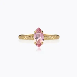 Caroline Svedbom Petite Navette Ring / Light Rose (Guld)