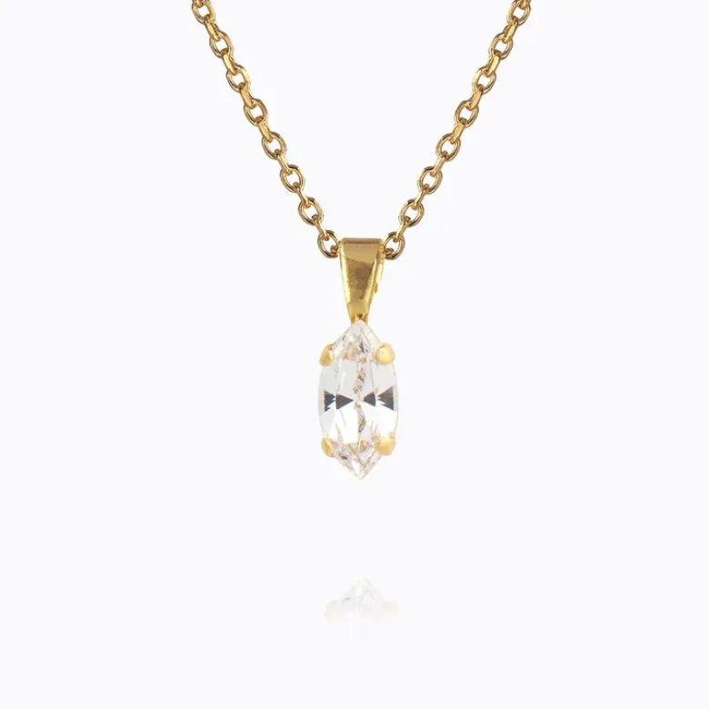 Caroline Svedbom Petite Navette Halsband / Crystal (Guld)