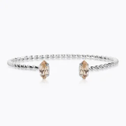 Caroline Svedbom Petite Navette Armband / Light Silk (Rhodium)