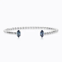 Caroline Svedbom Petite Navette Armband / Denim Blue (Rhodium)