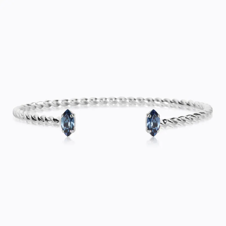 Caroline Svedbom Petite Navette Armband / Denim Blue (Rhodium)