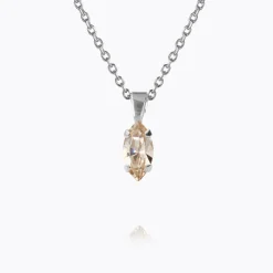Caroline Svedbom Petite Navette Halsband / Light Silk (Rhodium)