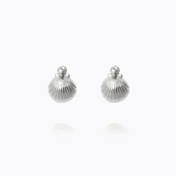 Caroline Svedbom Petite Shell Örhängen / Crystal (Rhodium)