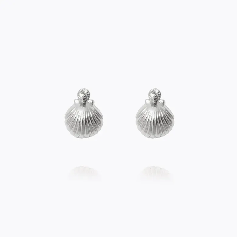 Caroline Svedbom Petite Shell Örhängen / Crystal (Rhodium)