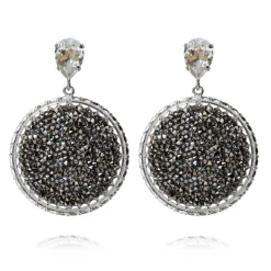 Caroline Svedbom Örhängen Alexandra Crystal Rocks Metallic Light (Rhodium)