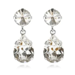 Caroline Svedbom Örhängen Classic Drop Crystal (Rhodium)