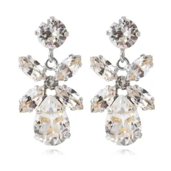 Caroline Svedbom Örhängen Mini Dione Crystal (Rhodium)