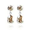 Caroline Svedbom Örhängen Mini Drop Golden Shadow (Rhodium)