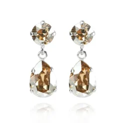 Caroline Svedbom Örhängen Mini Drop Golden Shadow (Rhodium)