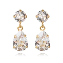 Caroline Svedbom Örhängen Mini Drop Crystal (Guld)