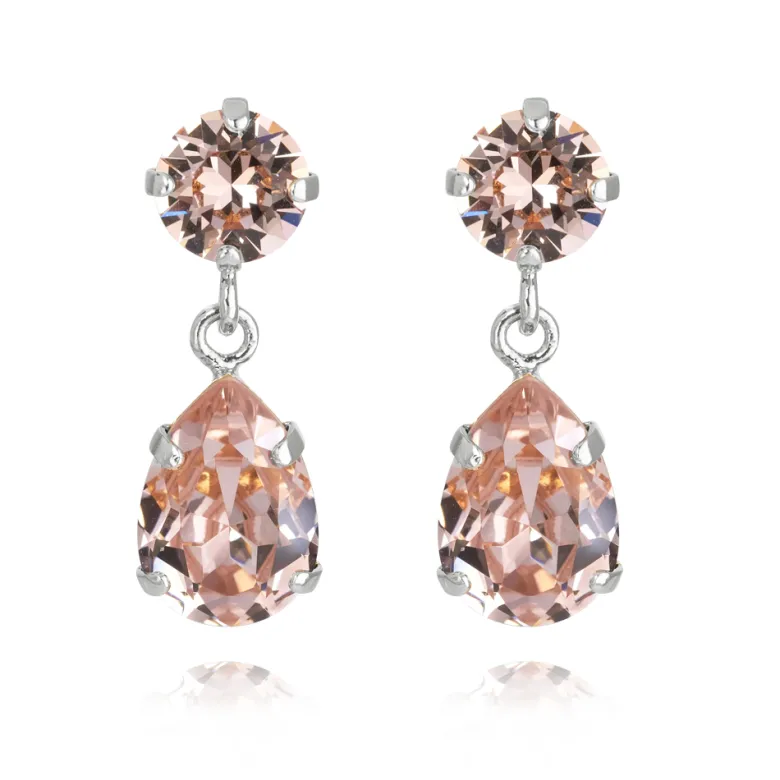 Caroline Svedbom Örhängen Mini Drop Vintage Rose (Rhodium)