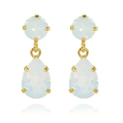 Caroline Svedbom Örhängen Mini Drop White Opal (Guld)