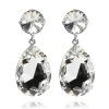 Caroline Svedbom Örhängen Perfect Drop Crystal (Rhodium)
