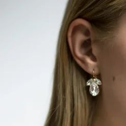 Caroline Svedbom Örhängen Timo Crystal (Rhodium)