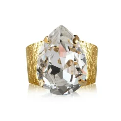 Caroline Svedbom Ring Classic Drop Crystal (Guld)