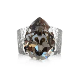 Caroline Svedbom Ring Classic Drop Black Diamond (Rhodium)