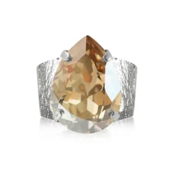 Caroline Svedbom Ring Classic Drop Golden Shadow (Rhodium)