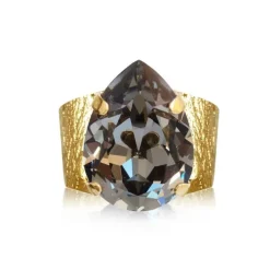Caroline Svedbom Ring Classic Drop Black Diamond (Guld)